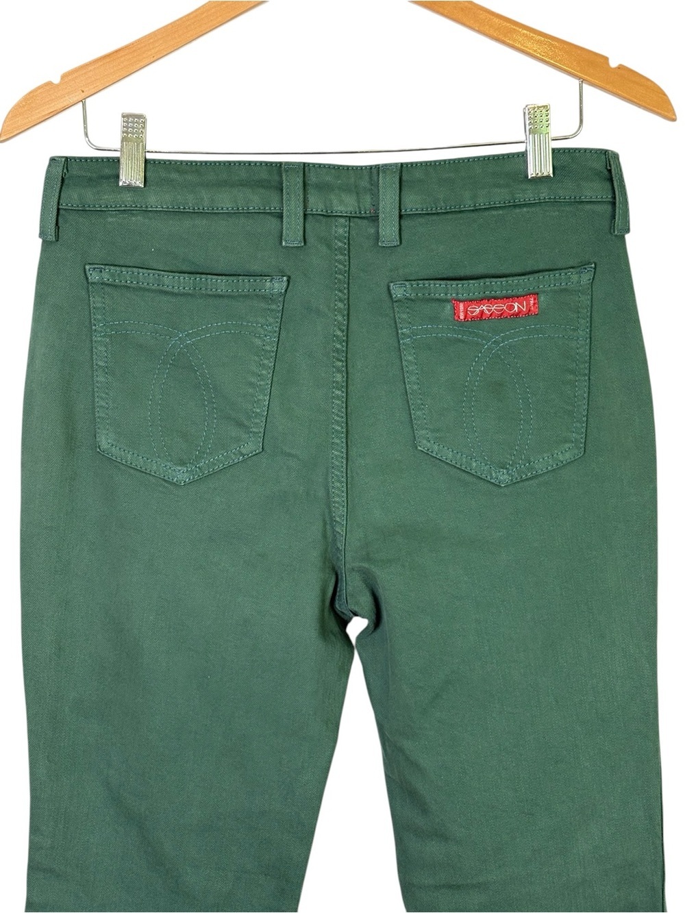 NWT Johnny Was x Sasson Sancere Straight Leg Jean Dark Sea Green Size 28 - Picture 7 of 16